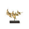 Manta Ray Family 4 Polished Bronze