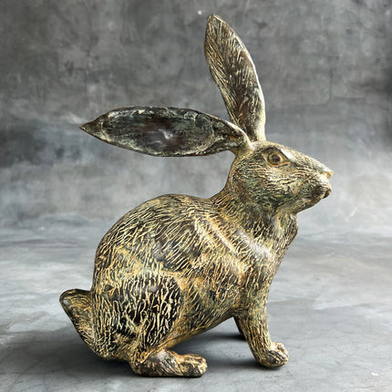 Bunny Sculpture Patinated