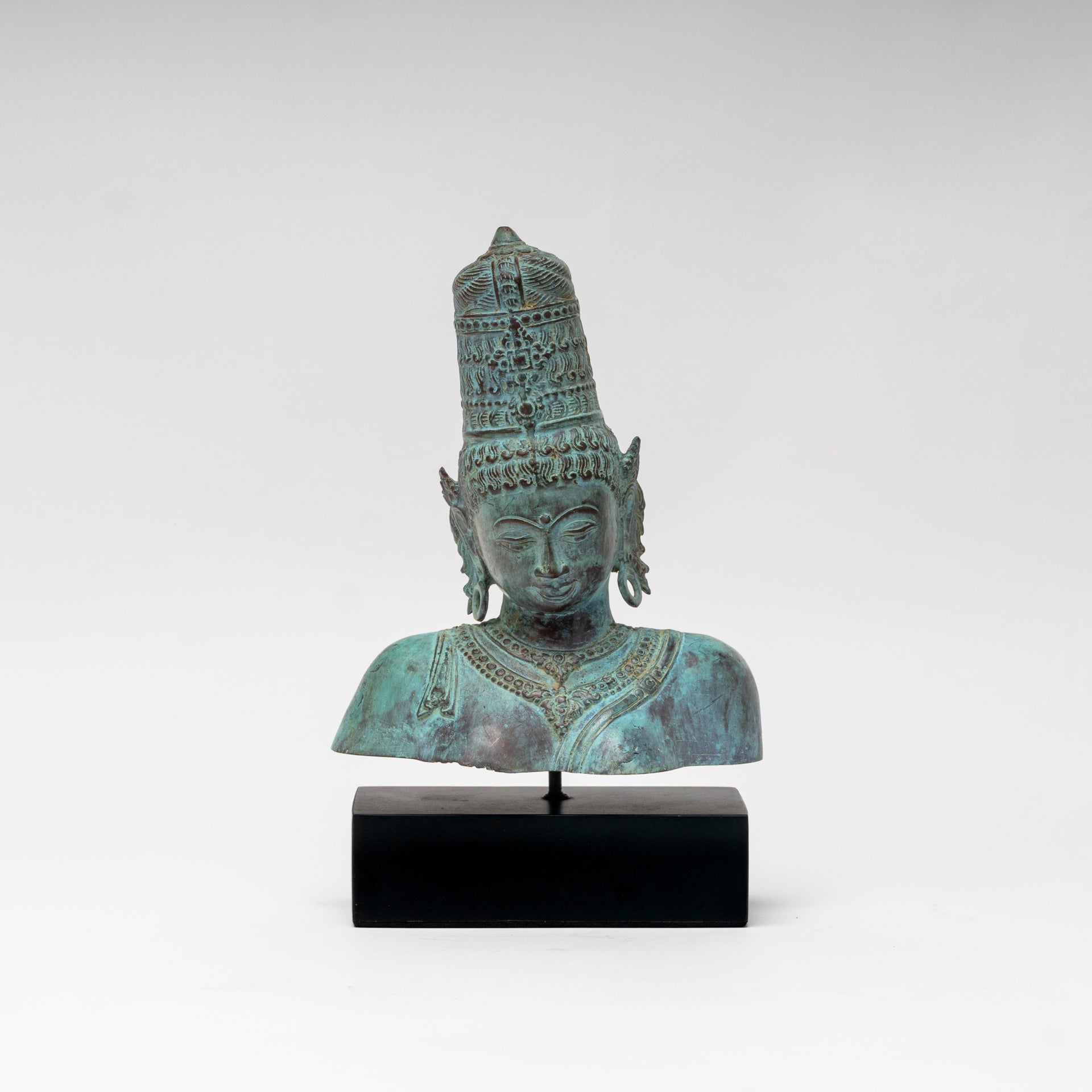 Buddha Thai Patinated Bronze on a stand