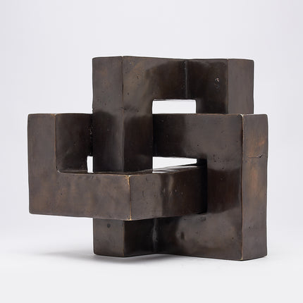 Cubist Puzzle Sculpture Bronze Large