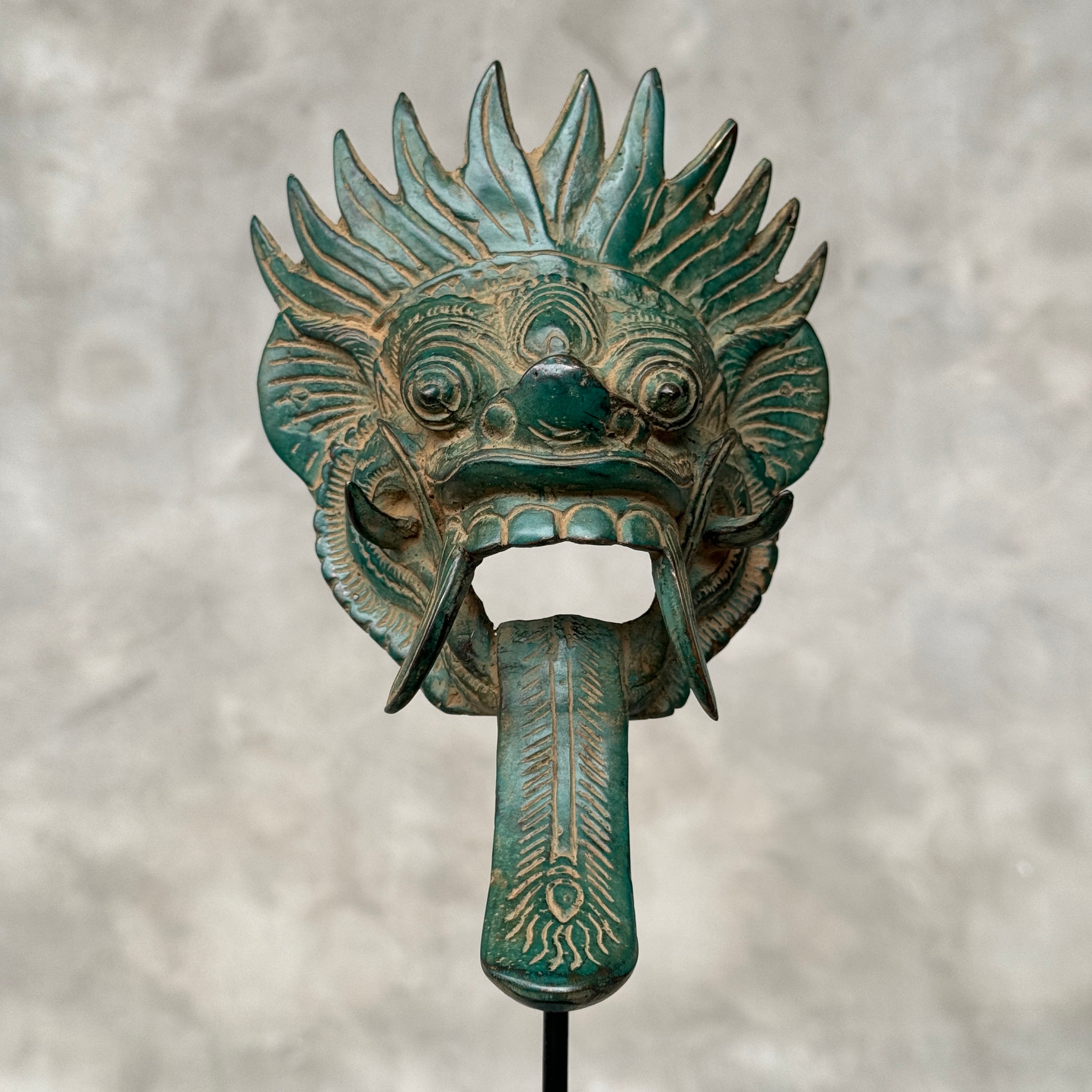 Barong on stand Blue Patinated Bronze