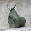 Heavy Bronze Bull Small Green Patina