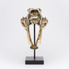 Sabretooth Tiger Polished Bronze on a Stand - Large