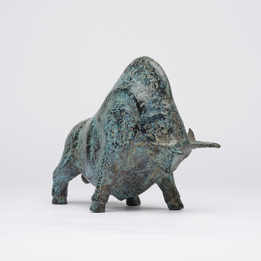 Bison American Charging Patinated