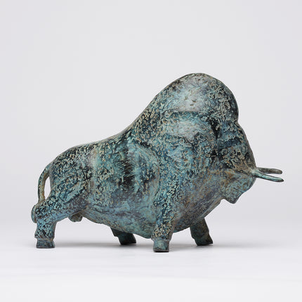 Bison American Charging Patinated