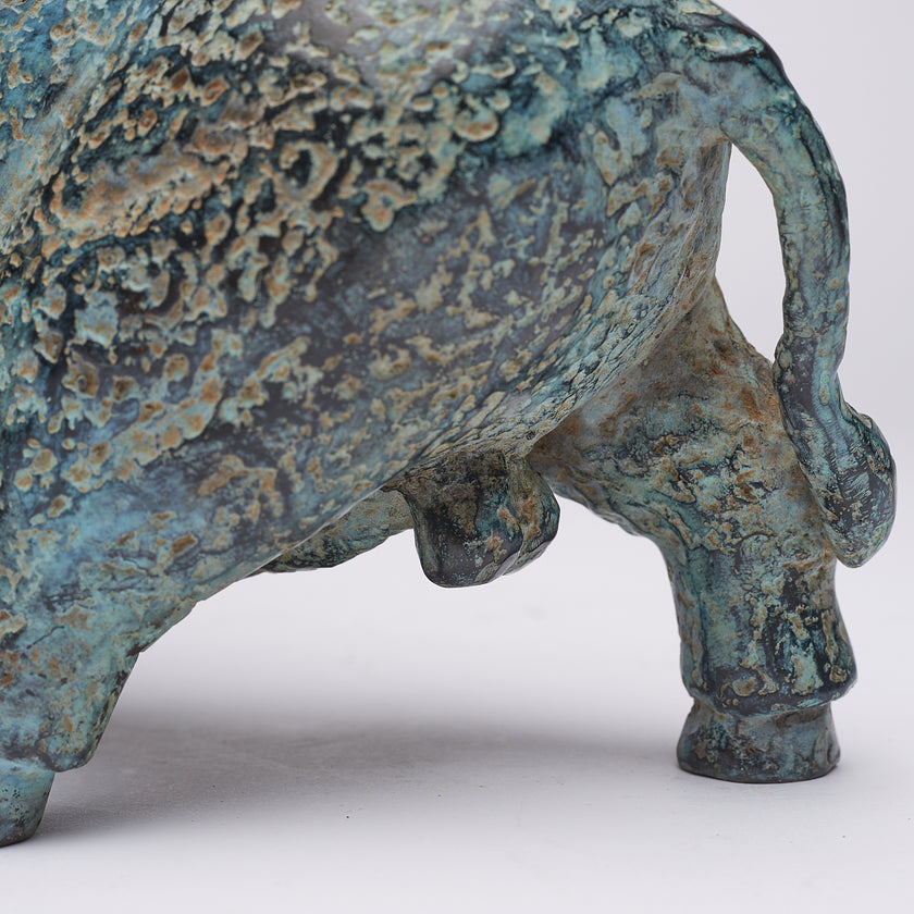 Bison American Charging Patinated