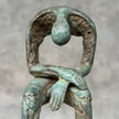 Abstract Hollow Man on a Stand Patinated Bronze 15 cm