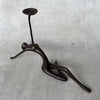 Stretching Lady Bronze Candle holder