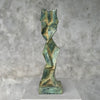 Lady Cubist Patinated Bronze Textured