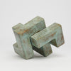 Puzzle Blue Patinated Bronze - S