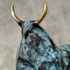 Abstract bull bronze Patinated with Polished Accents