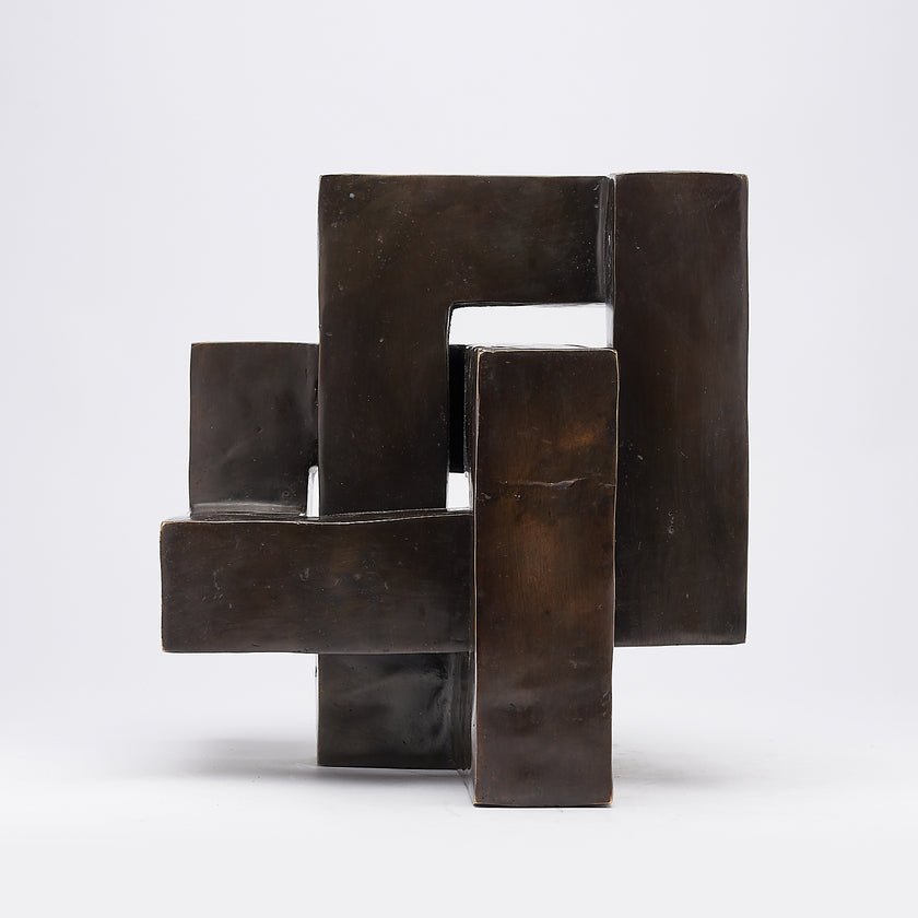 Cubist Puzzle Sculpture Bronze Large