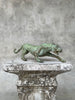 Leopard Hunting Patinated Bronze - Large