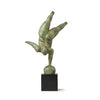 Voluptuous Lady Handstand Patinated Bronze