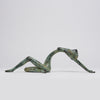 Lady Stretching old Green Patinated - Large