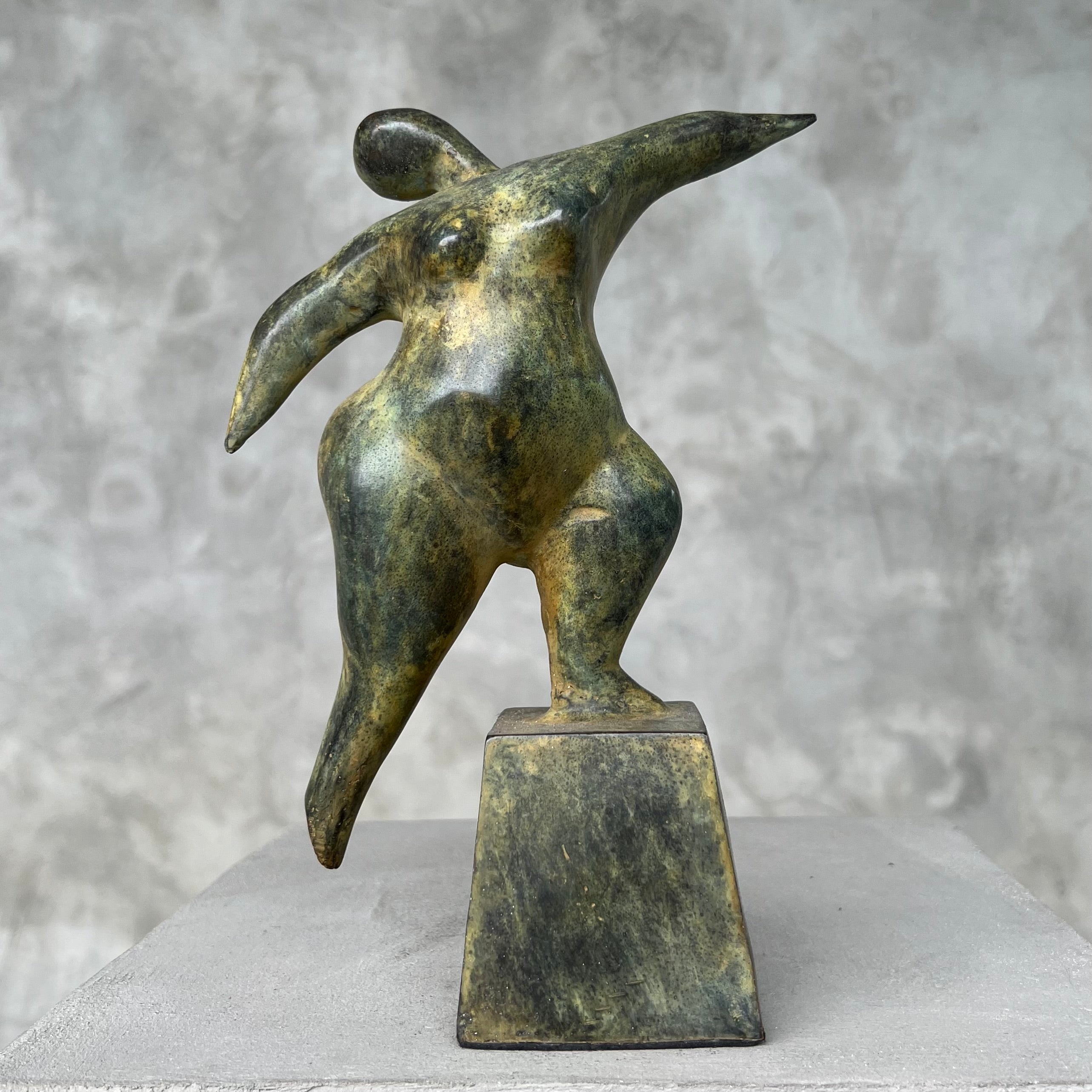 Voluptuous Lady Bronze Nude Patinated