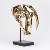 Sabretooth Tiger Polished Bronze on a Stand - Large