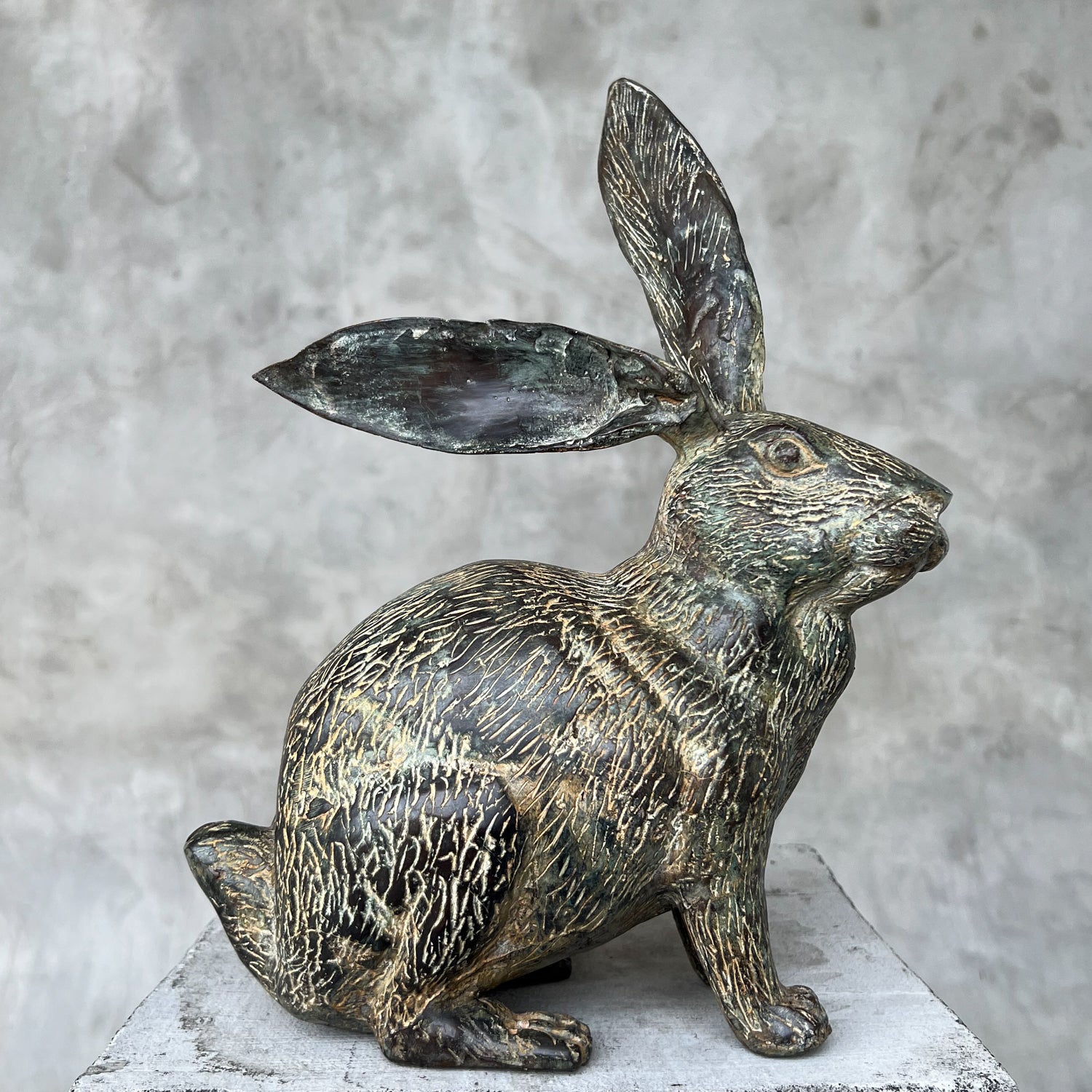 Bunny Sculpture Patinated