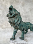 Lion Roaring Dark Patinated