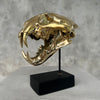 Leopard Snow Polished Bronze on a Stand