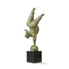 Voluptuous Lady Handstand Patinated Bronze