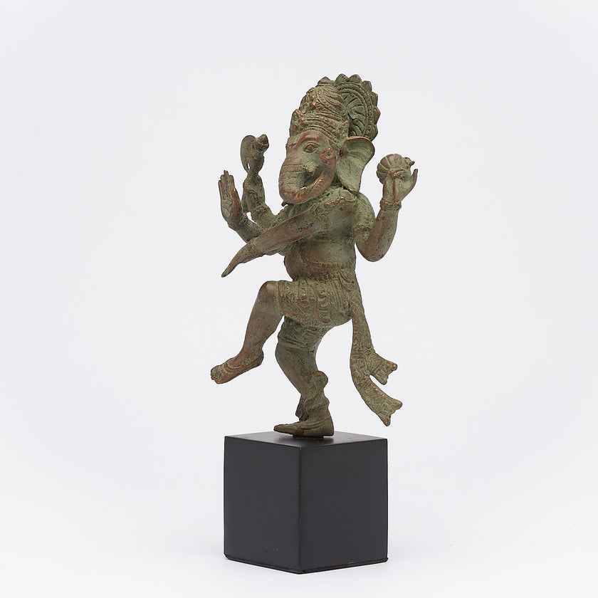 Ganesha Dancing Patinated