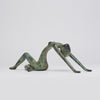 Lady Stretching old Green Patinated - Large