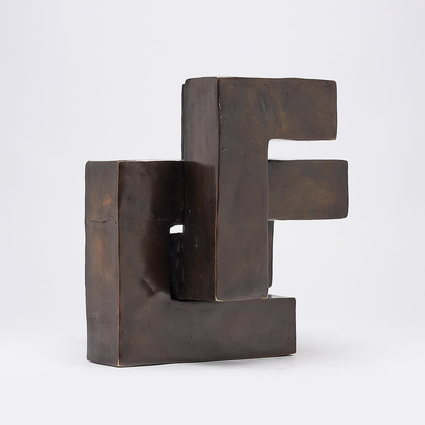 Cubist Puzzle Sculpture Bronze Large