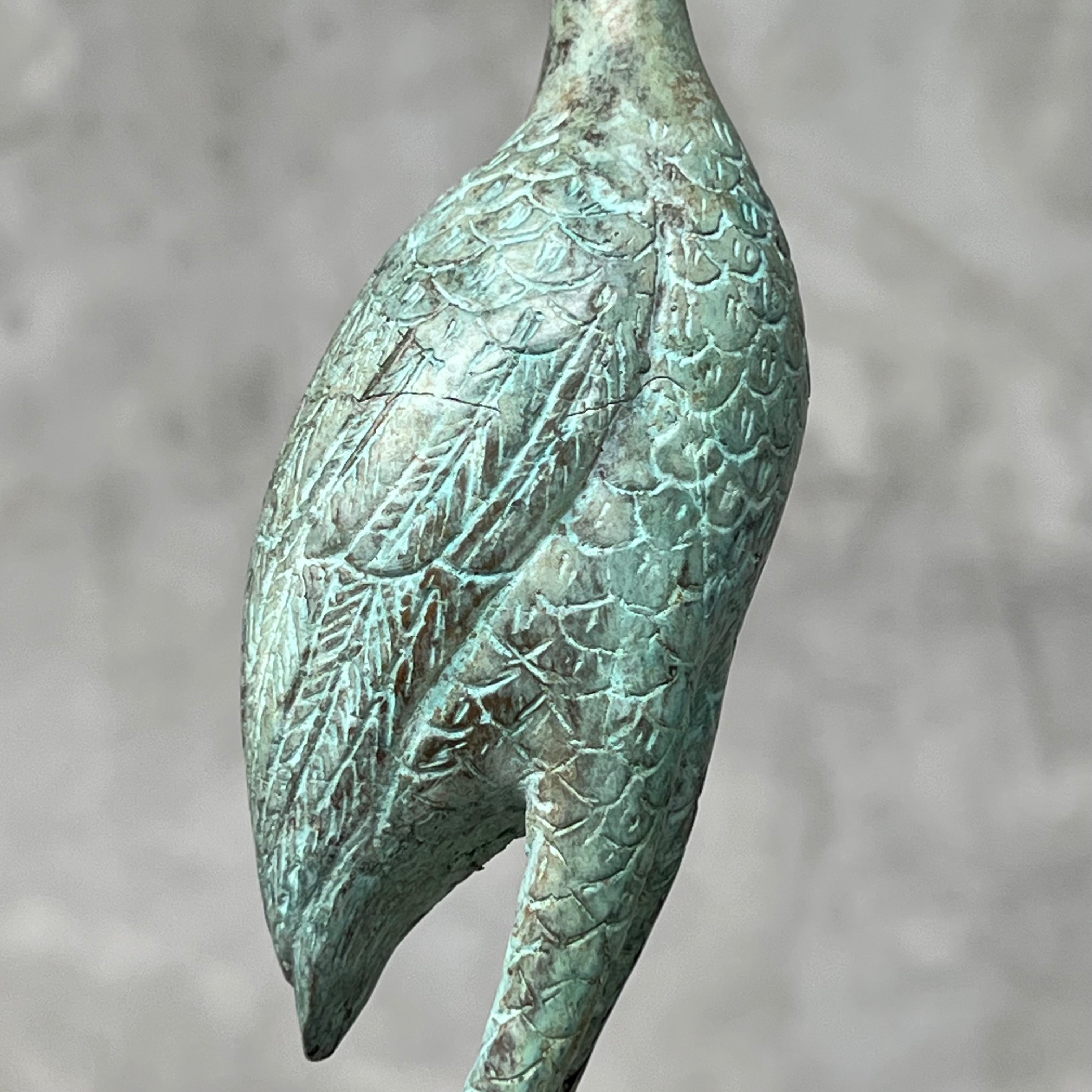 Batik Bird Light Patinated with Polished accents