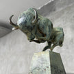 Bull Cubist Patinated (Green)