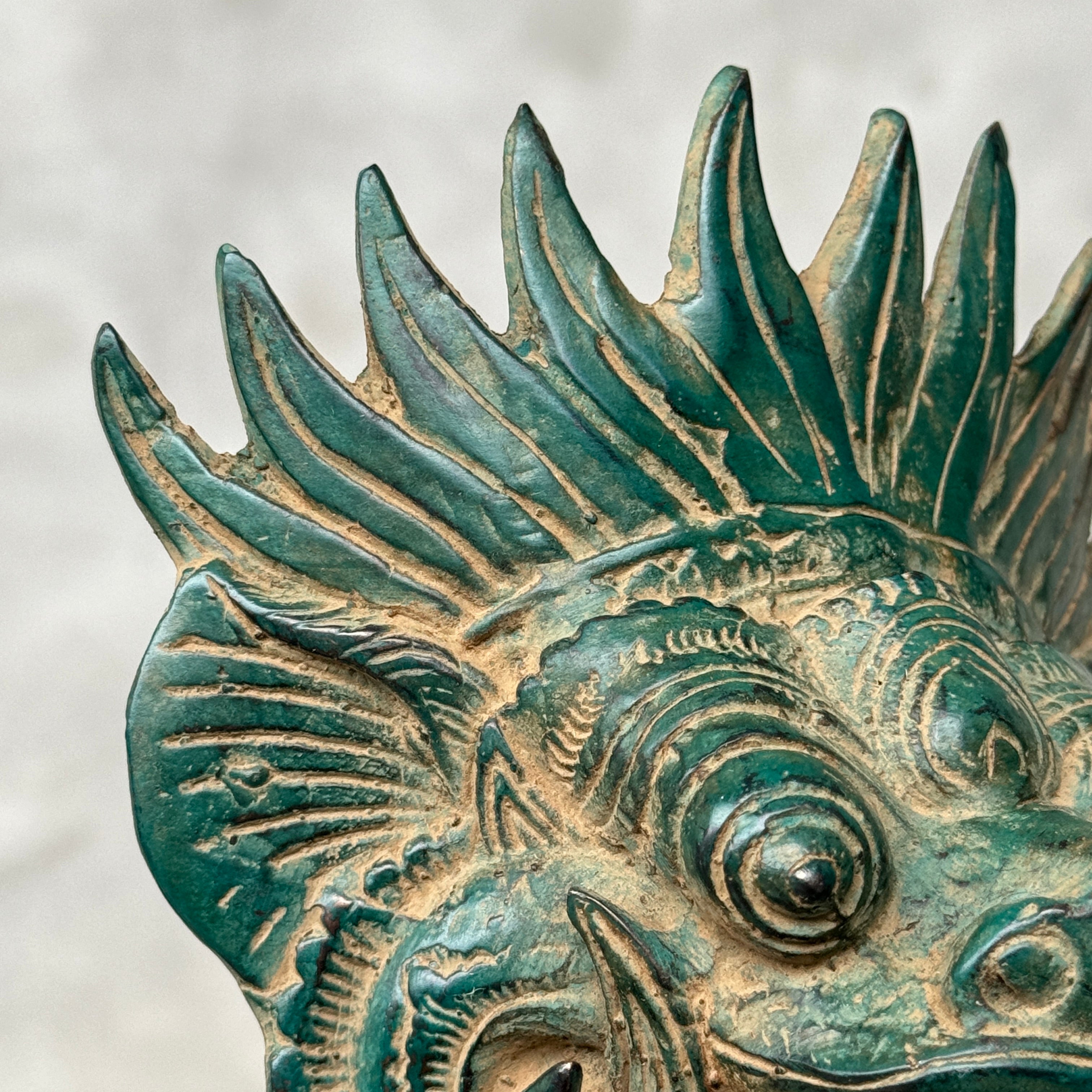 Barong on stand Blue Patinated Bronze