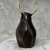 Abstract bull bronze with Polished Accents