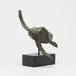 Turtle Sculpture on a Stand Patinated Bronze