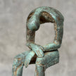 Abstract Hollow Man on a Stand Patinated Bronze 15 cm