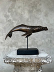 Blue Whale Tiger Patina Bronze