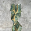 Lady Cubist Patinated Bronze Textured