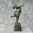 Voluptuous Lady Dancer Patinated Bronze