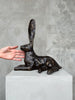 Hare Sculpture Patinated Bronze