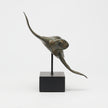 Turtle Sculpture on a Stand Patinated Bronze