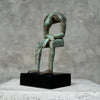 Abstract Hollow Man on a Stand Patinated Bronze 15 cm