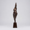 Voluptuous Lady Stretching Brown Bronze