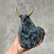 Abstract bull bronze Patinated with Polished Accents