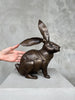 Bunny Sculpture Brown Bronze