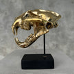 Leopard Snow Polished Bronze on a Stand