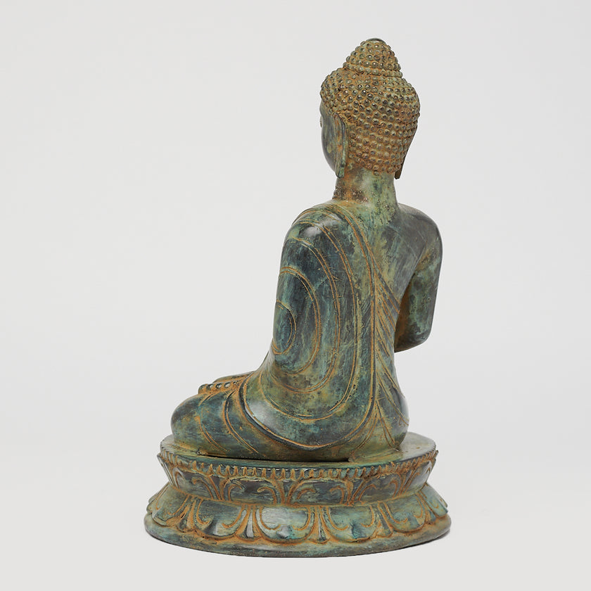 Buddha Varada Mudra Patinated Bronze