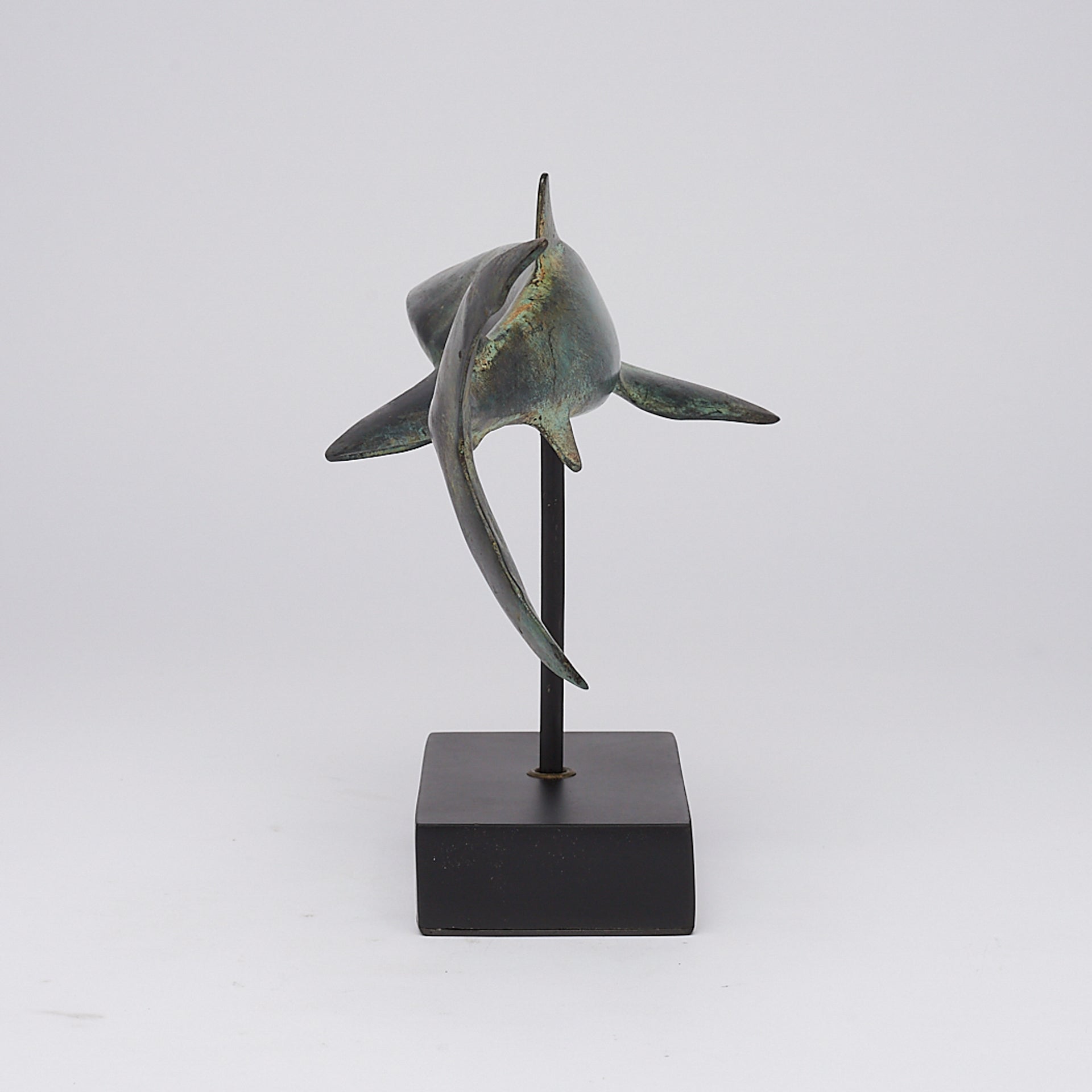 Great White Shart Patinated on Stand