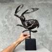 Speckled Bronze Rabbit on stand