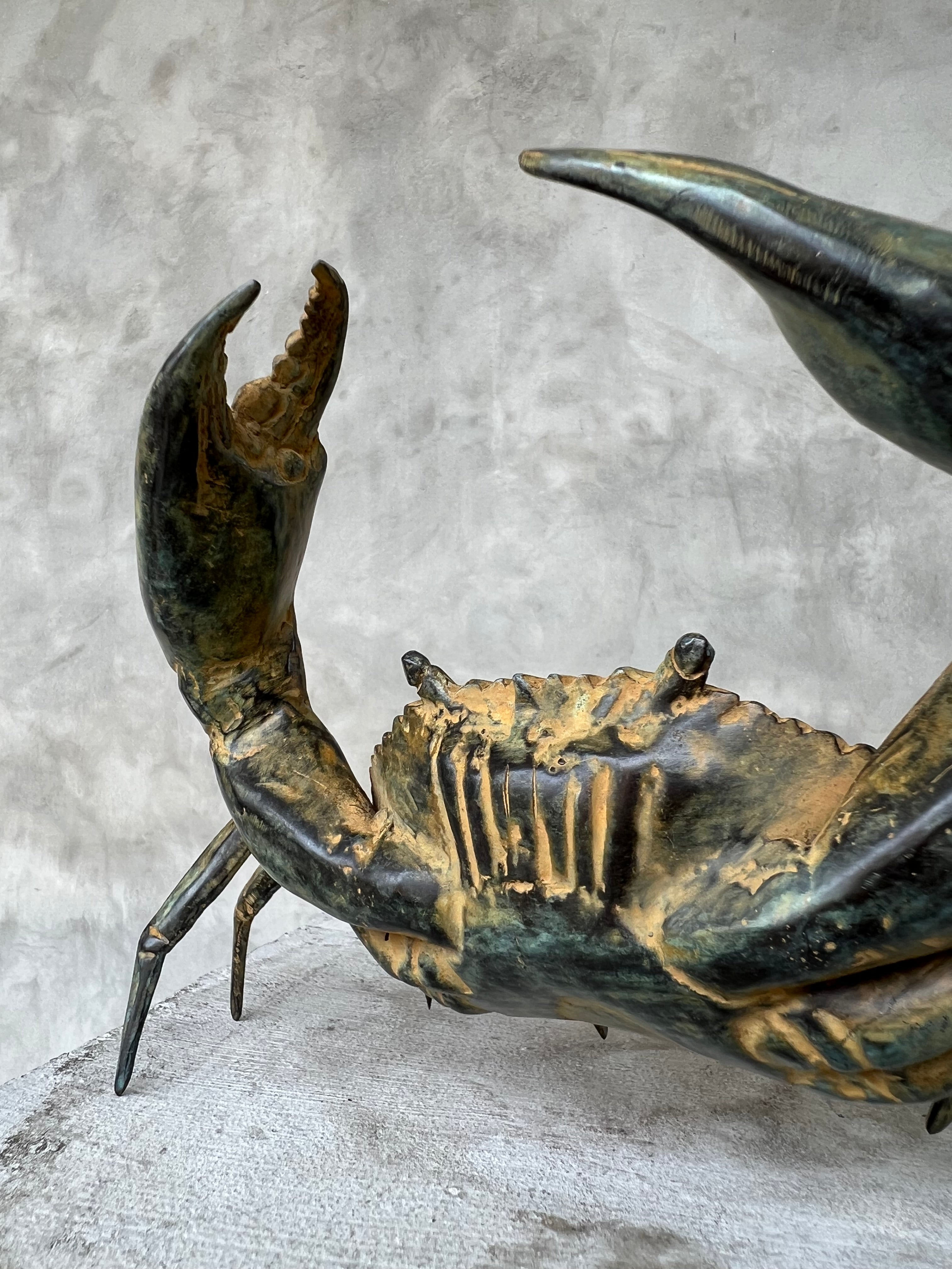 Crab Patinated Bronze  - S