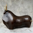 Abstract bull bronze with Polished Accents