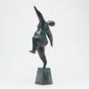Voluptuous Lady Stretching Patinated Bronze